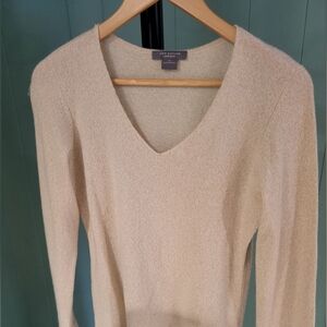 Ann Taylor Cream Cashmere Sweater